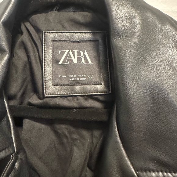 Zara Men's Black Biker Jacket - Picture 3 of 9